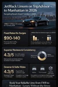 Infographic reliable limo from ewr to manhattan