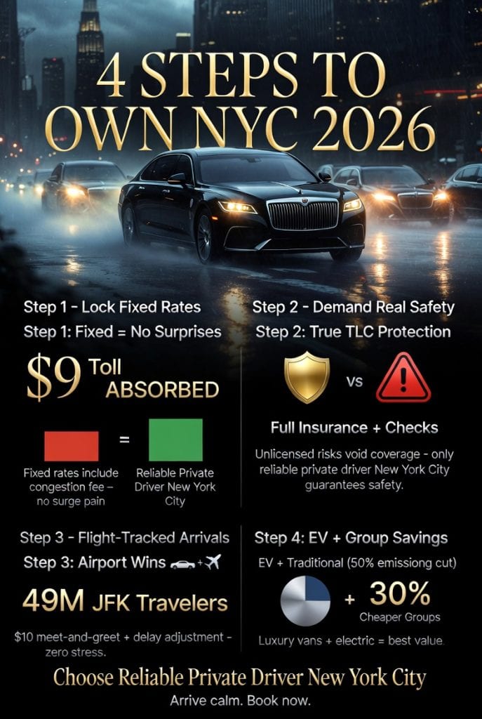 Infographic reliable private driver new york city