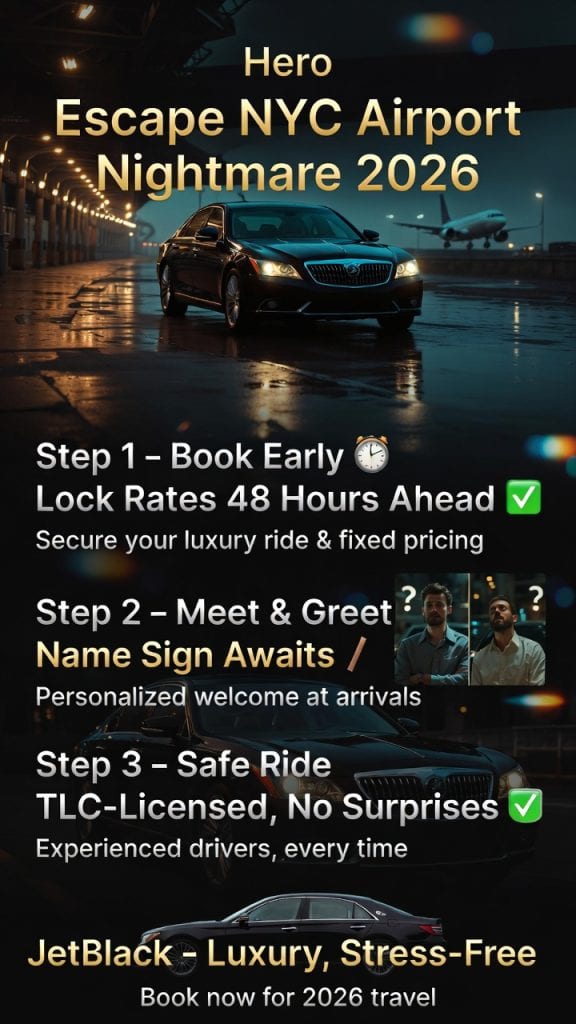 Infographic luxury car service nyc to airports