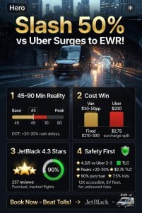 Infographic affordable van service to newark airport