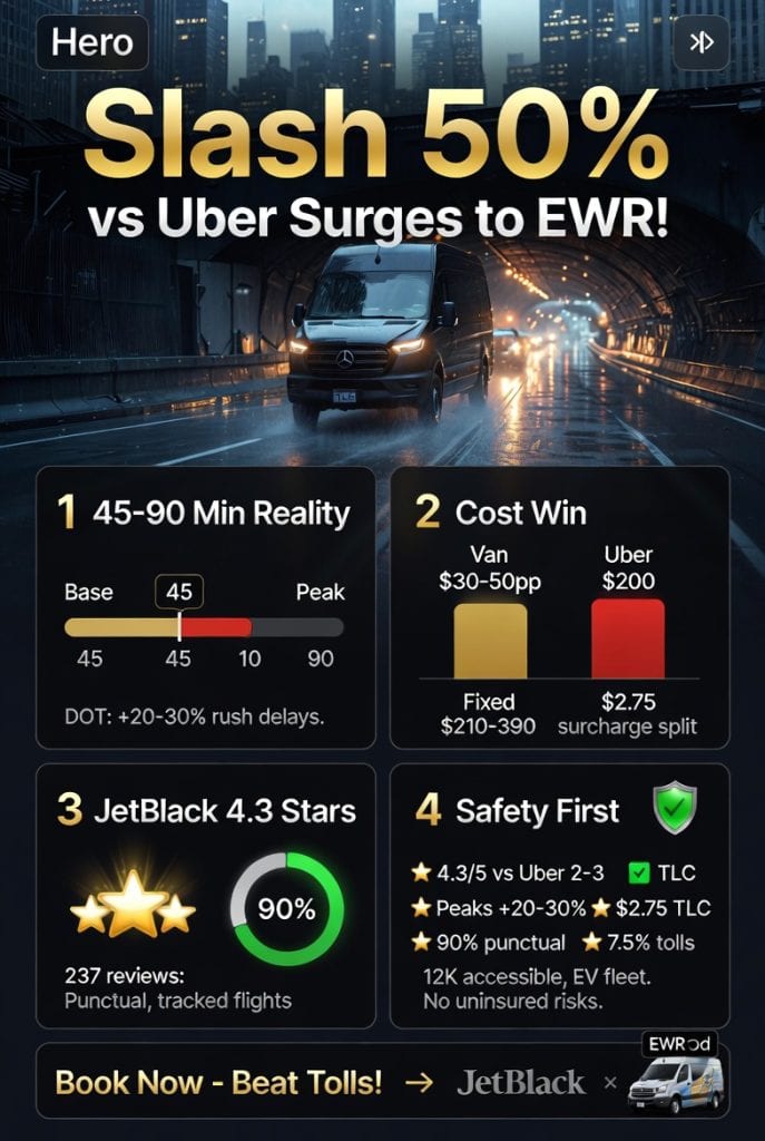 Infographic affordable van service to newark airport