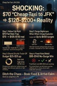 Infographic cheap taxi to jfk