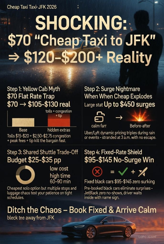 Infographic cheap taxi to jfk