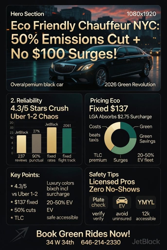 Infographic eco friendly chauffeur service new york