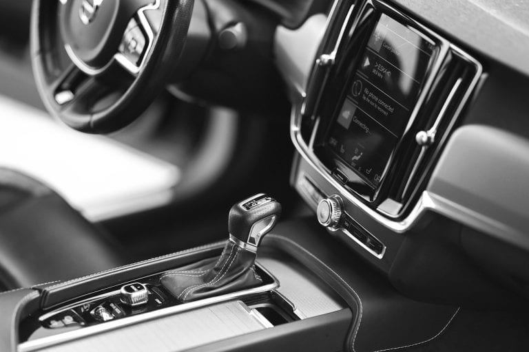 car, automotive, interior, car wallpapers, console, dash, center, shift, lever, black and white