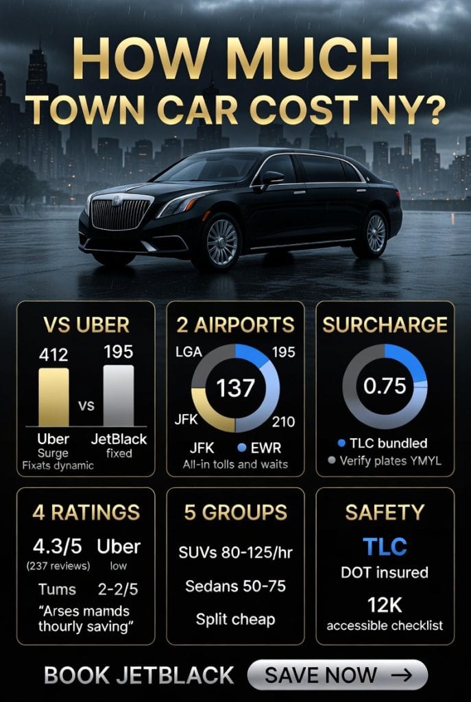 Infographic how much does town car service cost in new york