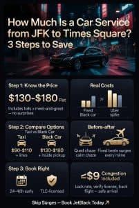 Infographic how much is a car service from jfk to times square