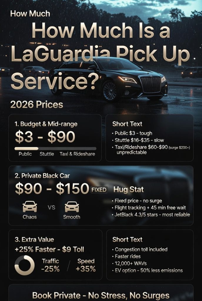 Infographic how much is a laguardia pick up service