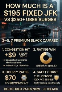 Infographic how much is a luxury car service in nyc