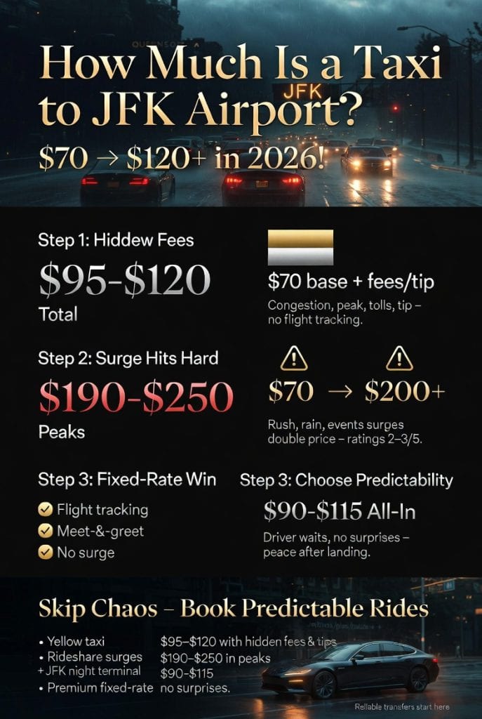 Infographic how much is a taxi to jfk airport