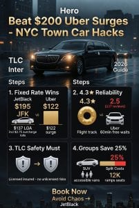 Infographic how to book a town car service in new york
