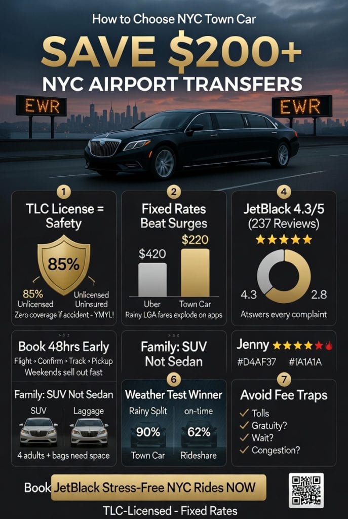Infographic how to choose a town car service in new york