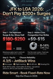 Infographic jfk to lga transfer reviews 2026