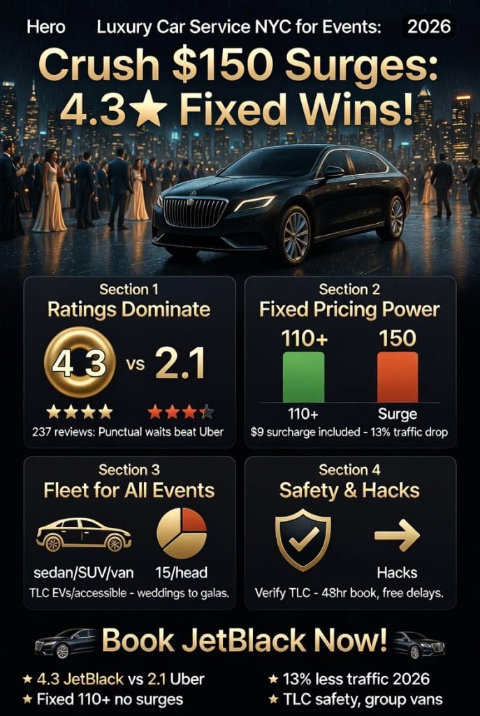 Infographic luxury car service nyc for events