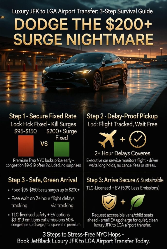 Infographic luxury jfk to lga airport transfer