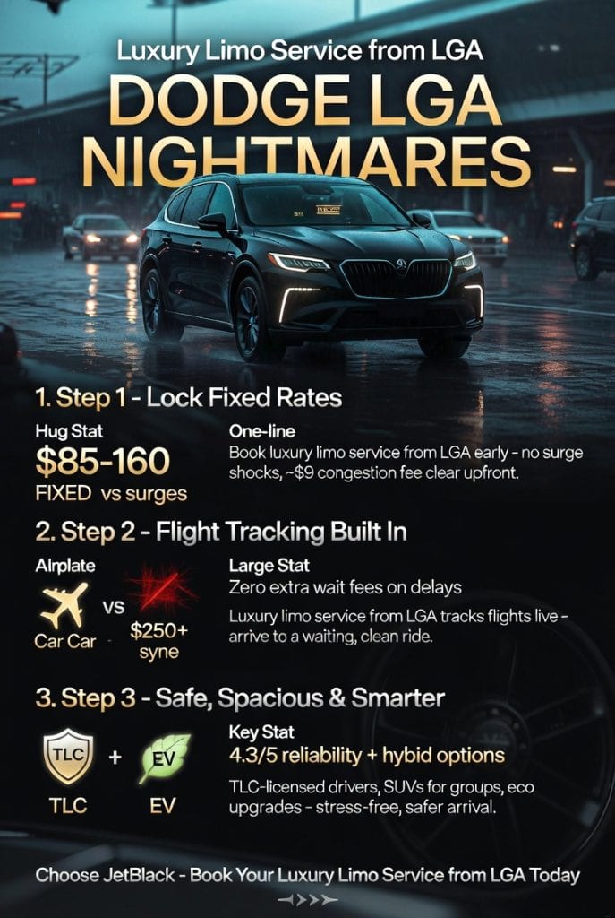 Infographic luxury limo service from lga