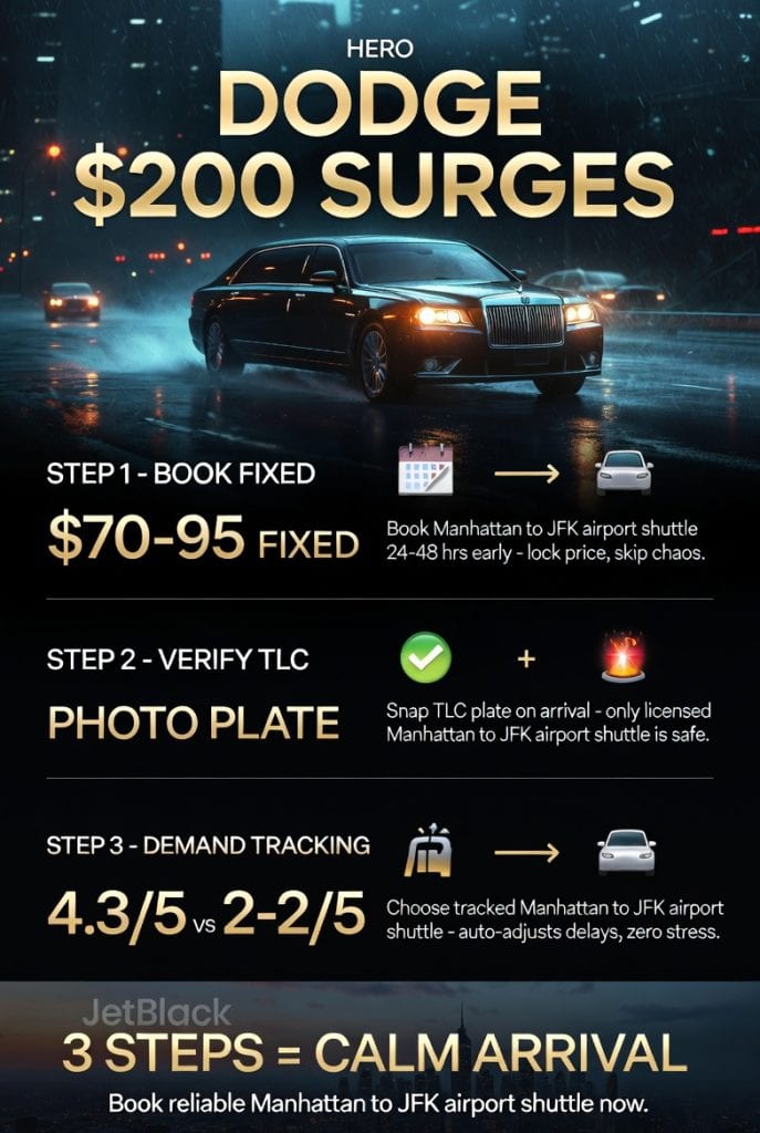 Infographic manhattan to jfk airport shuttle