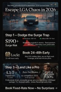 Infographic new york laguardia airport to manhattan