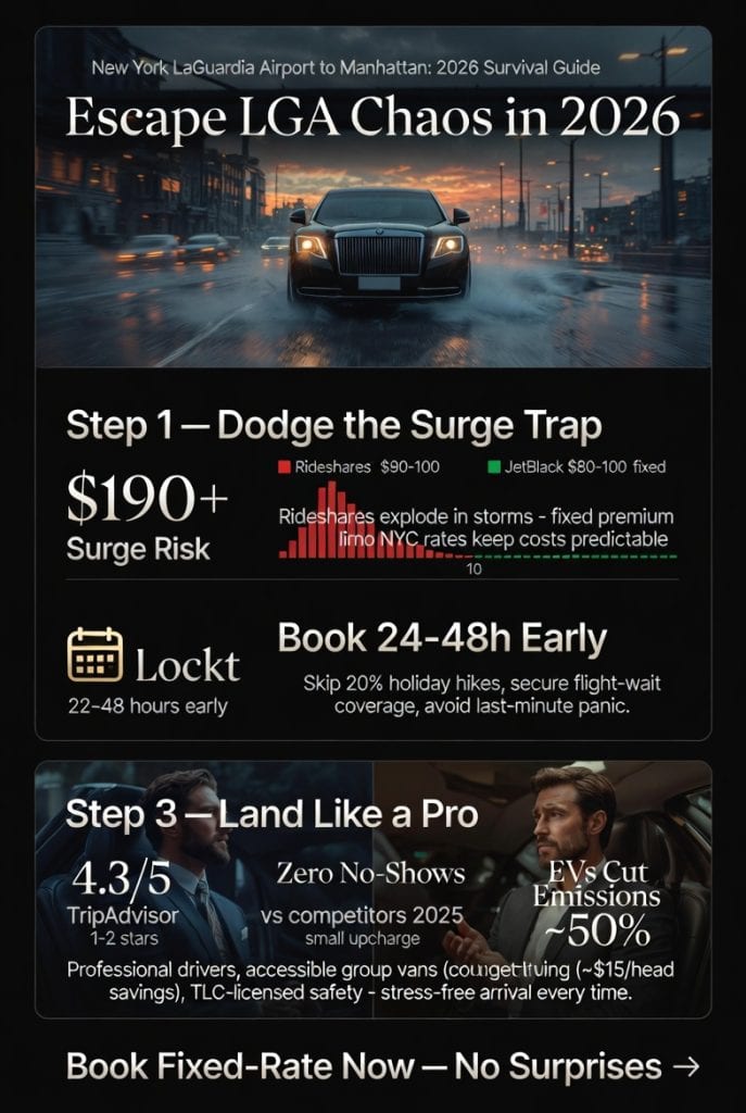 Infographic new york laguardia airport to manhattan