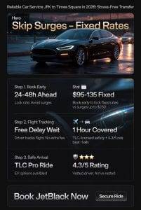 Infographic reliable car service jfk to times square