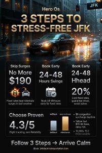 Infographic reliable taxi to jfk airport