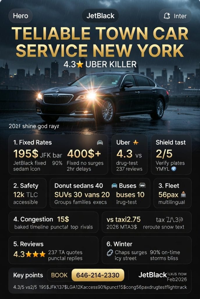 Infographic reliable town car service new york