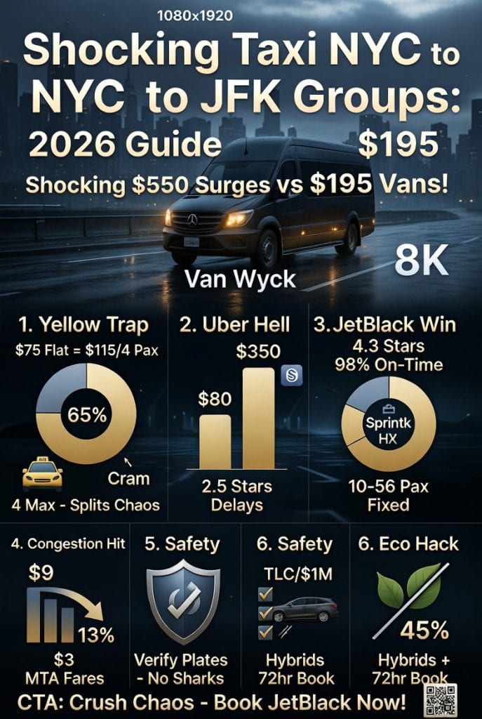 Shocking Taxi from NYC to JFK for Groups: Ultimate 2026 Survival Guide 3 Infographic taxi from nyc to jfk for groups