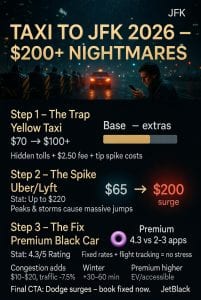 Infographic taxi to jfk airport reviews 2026