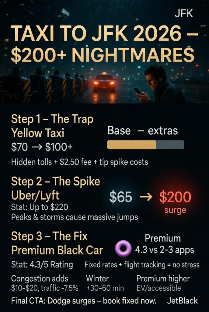 Infographic taxi to jfk airport reviews 2026