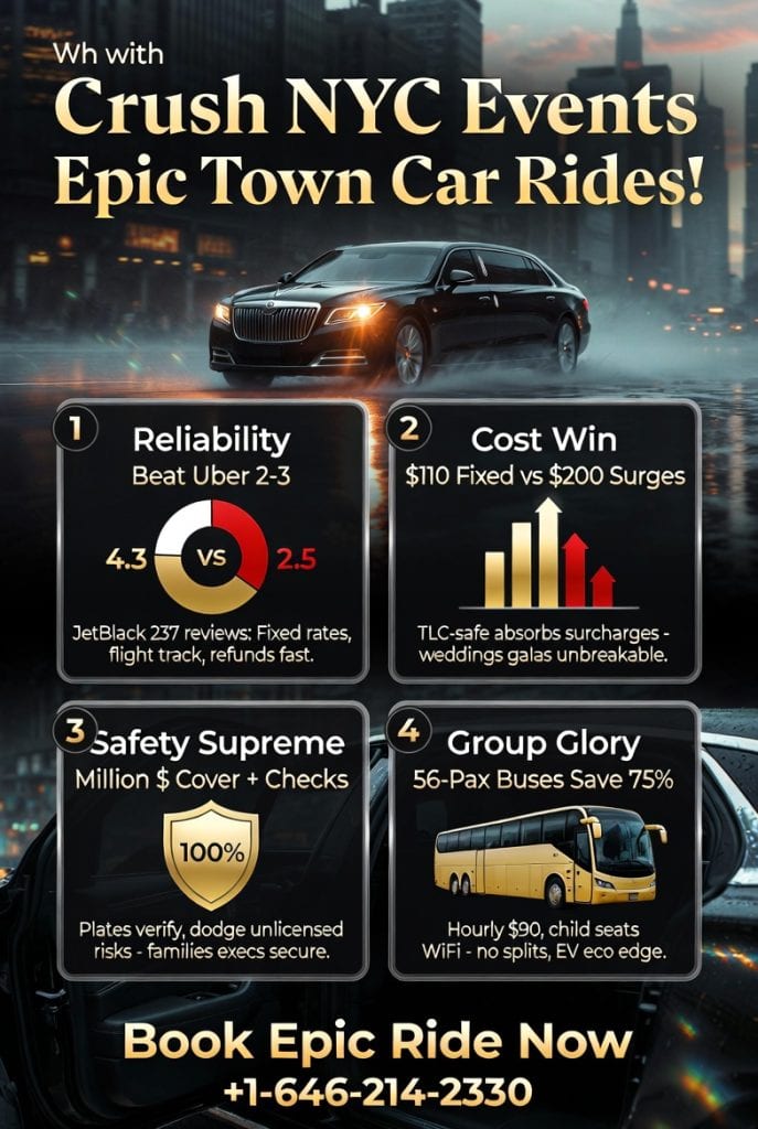 Infographic town car service new york for events