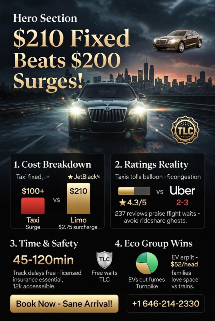 Infographic transport from newark airport to manhattan