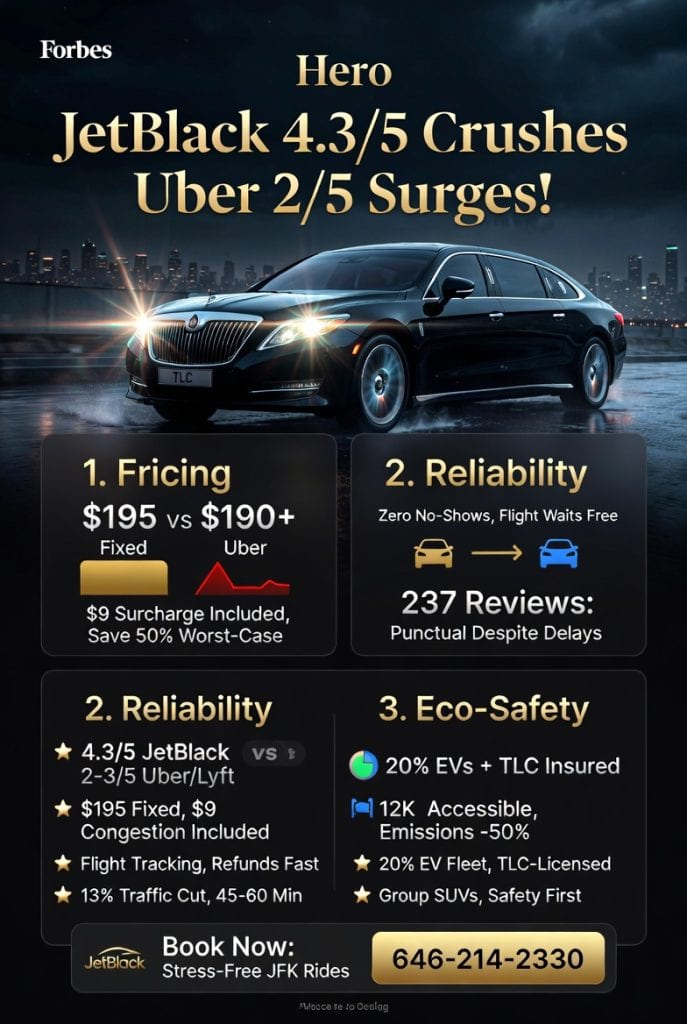 Infographic transportation services to jfk airport