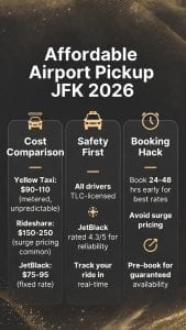 Infographic affordable airport pickup service jfk