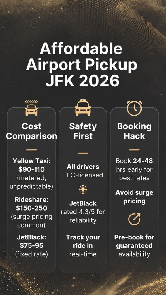 Infographic affordable airport pickup service jfk