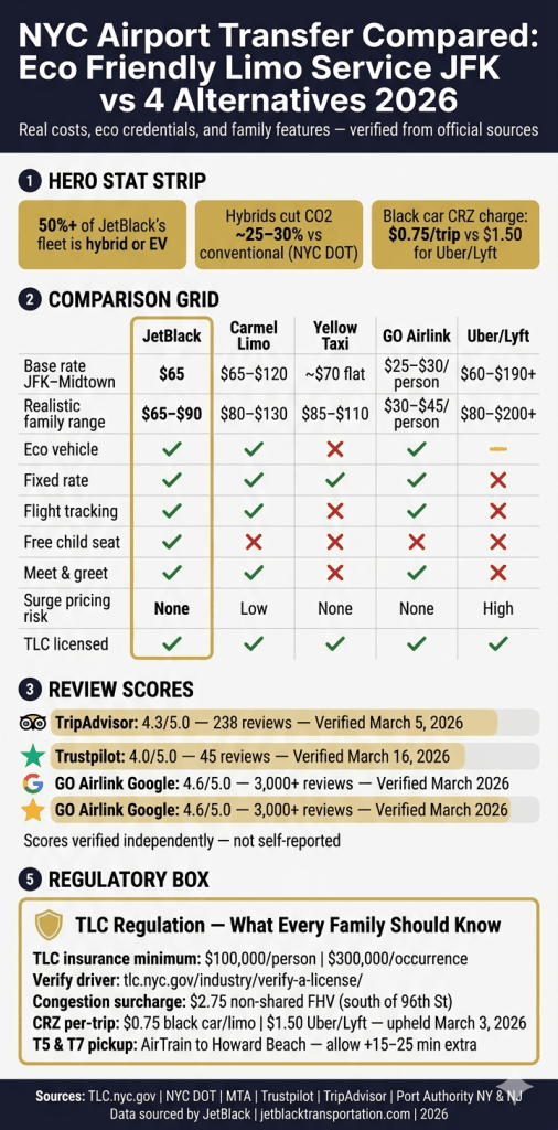 Infographic eco friendly limo service jfk
