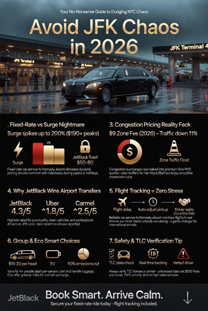  How to book a car service to Kennedy airport with 2026 congestion pricing details
