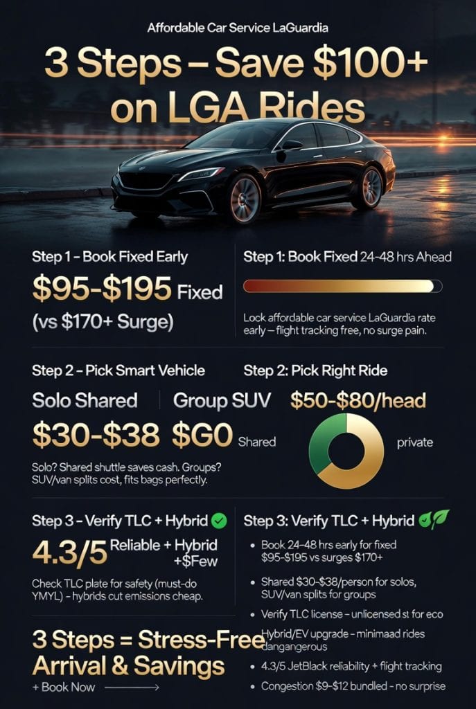 Infographic affordable car service laguardia