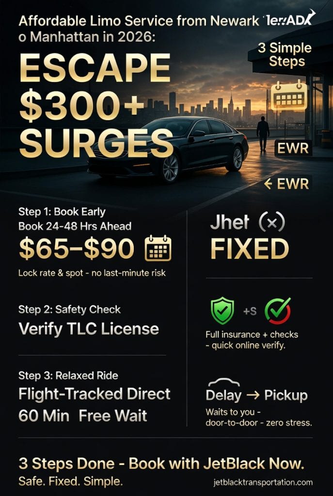 Infographic affordable limo service from newark to manhattan