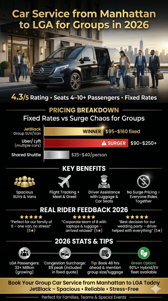 car service from manhattan to lga for groups