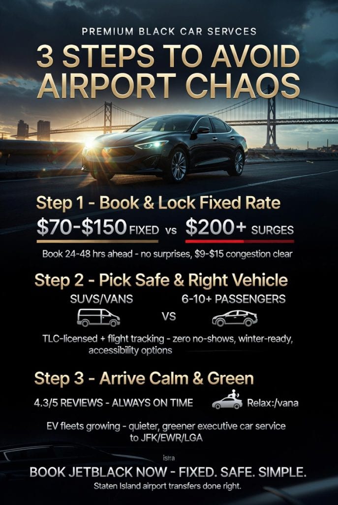 Infographic car service in staten island for airport transfers