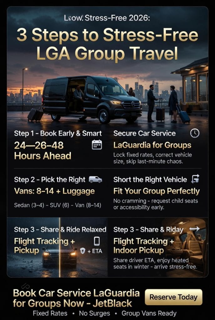 Infographic car service laguardia for groups