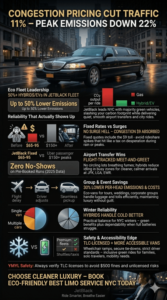 eco friendly best limo service nyc infographic