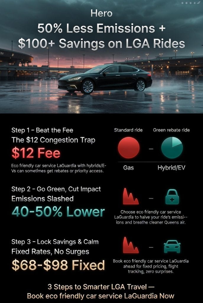 Infographic eco friendly car service laguardia