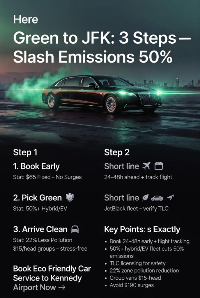 Infographic eco friendly car service to kennedy airport