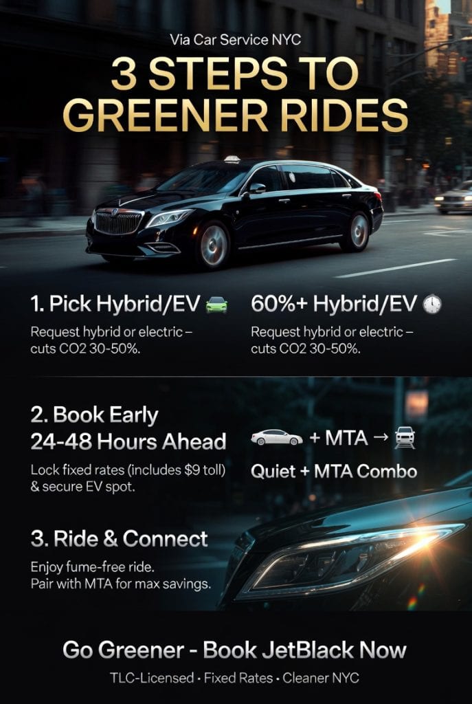 Infographic eco friendly via car service nyc