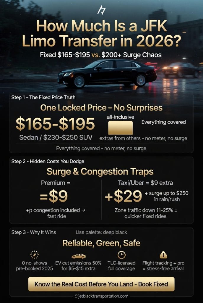 Infographic how much is a jfk limo transfer