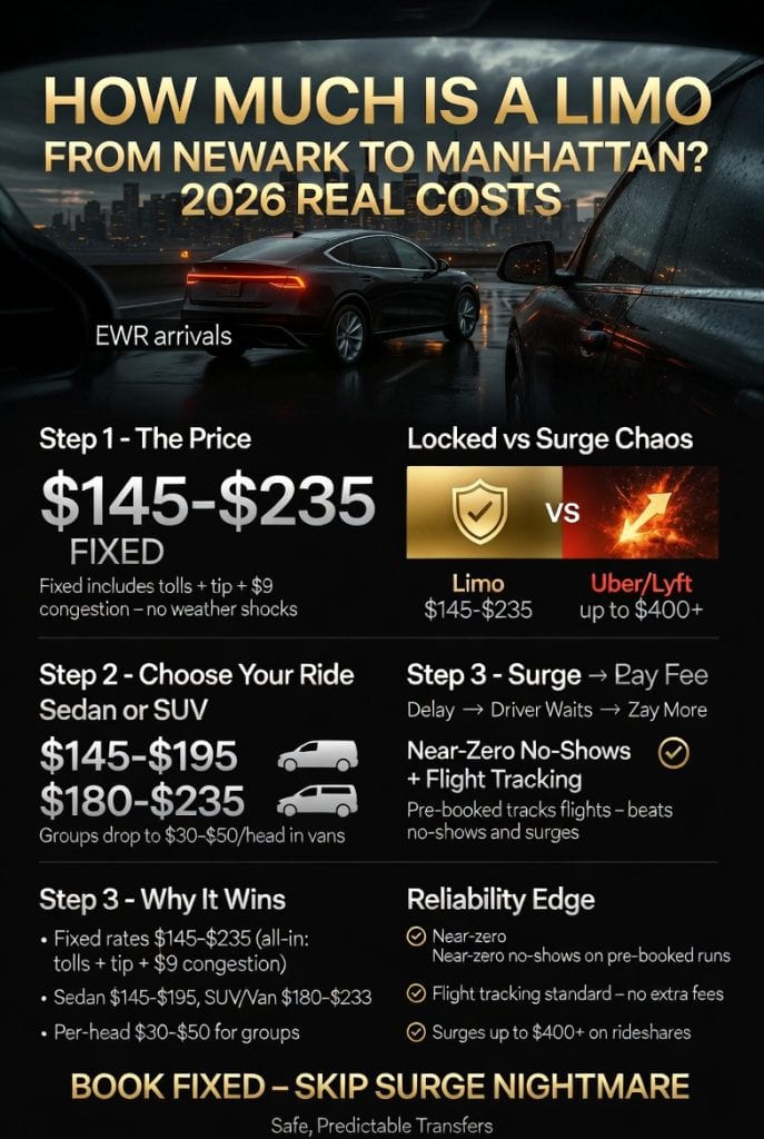 Infographic how much is a limo service from newark to manhattan