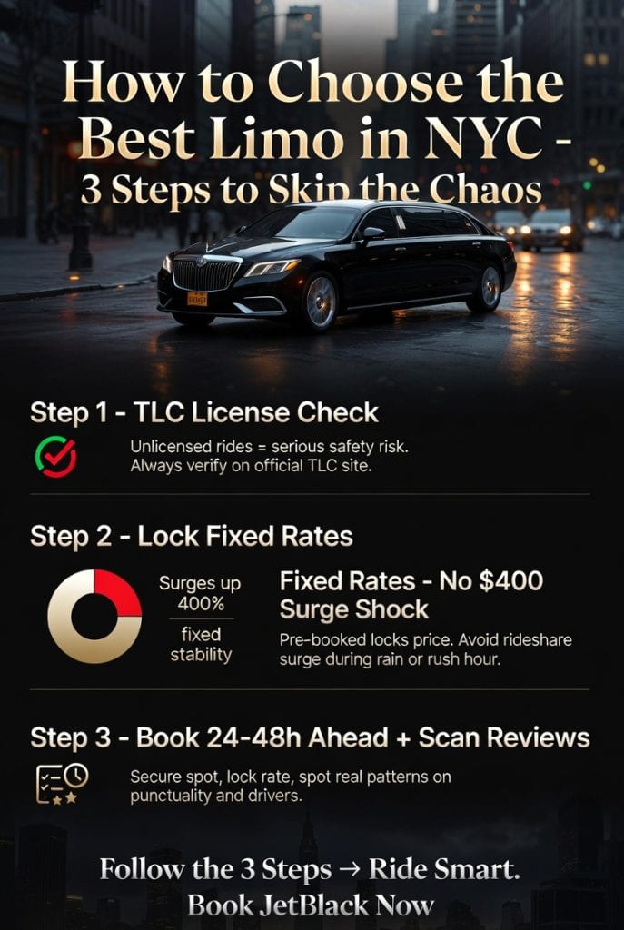 Infographic how to choose the best limo in nyc