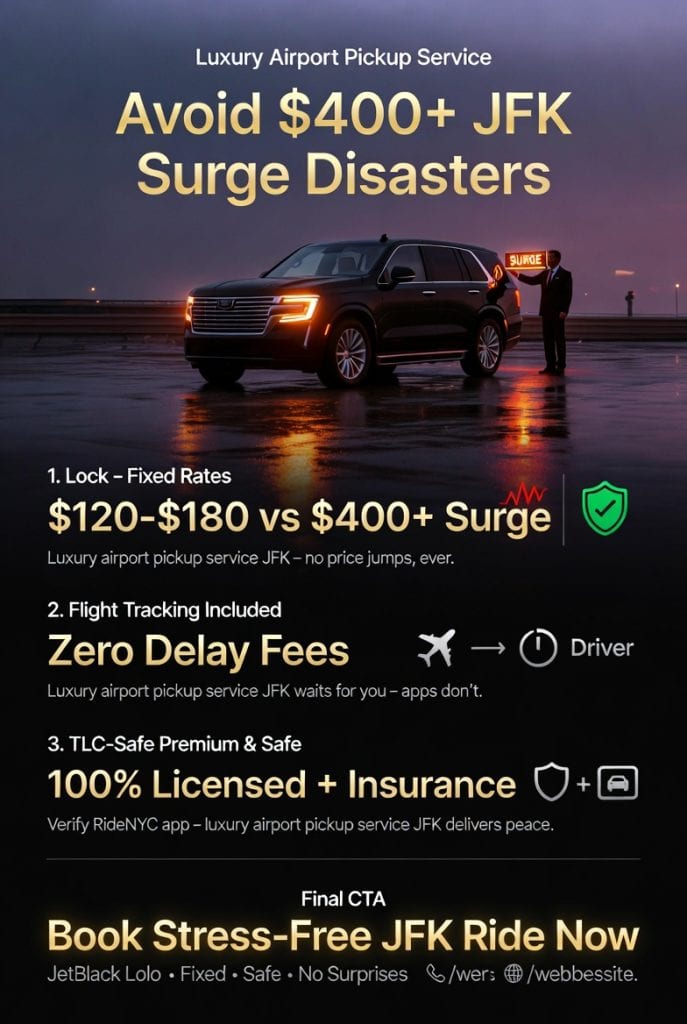 Infographic luxury airport pickup service jfk