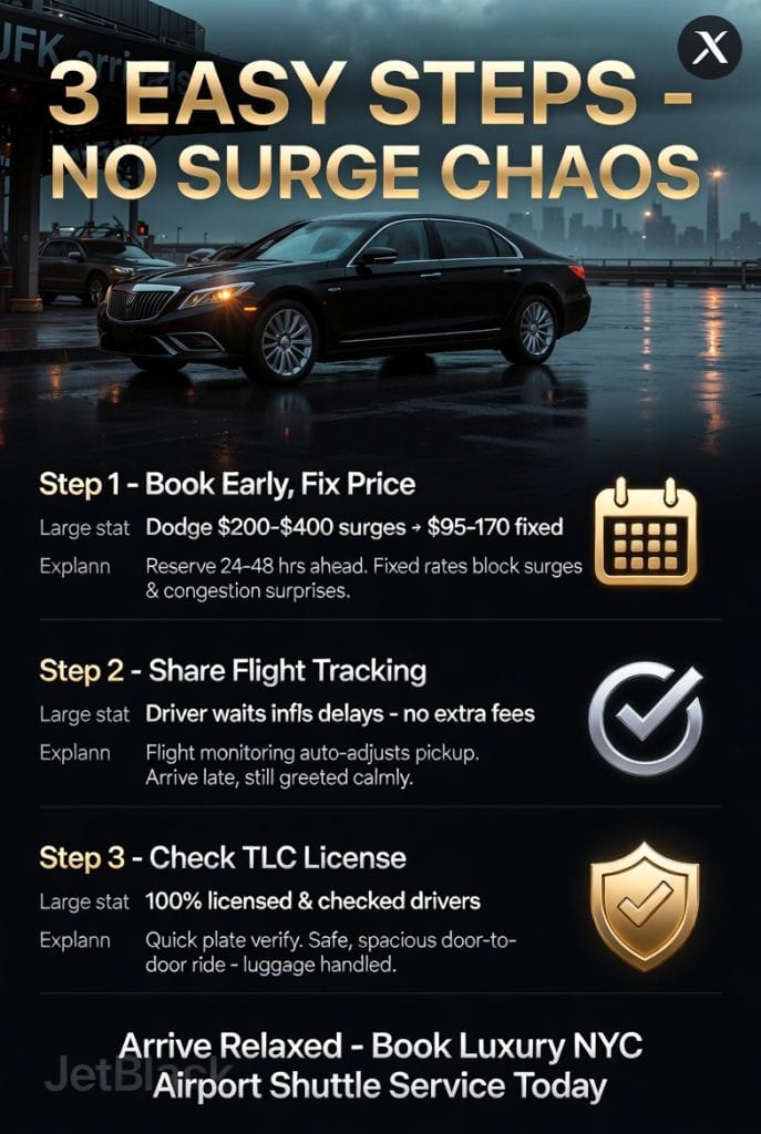 Infographic luxury nyc airport shuttle service